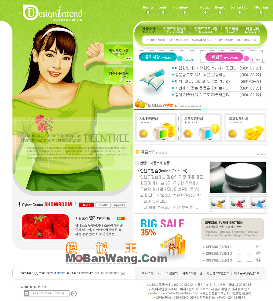 韩国时尚女性网站模板