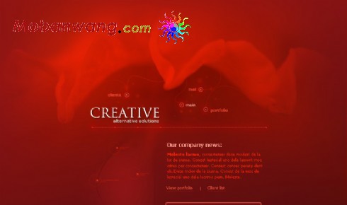 红色创意视觉设计网站模板