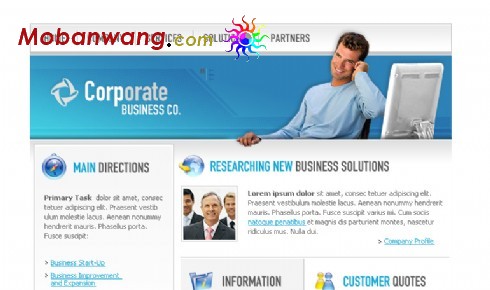 简洁企业商务网页模板