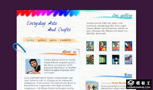 油画艺术创意画廊网页模板
