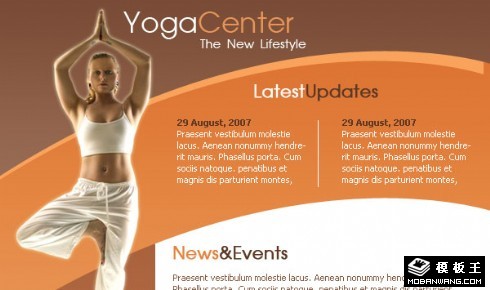 瑜伽健身中心EDM网页模板