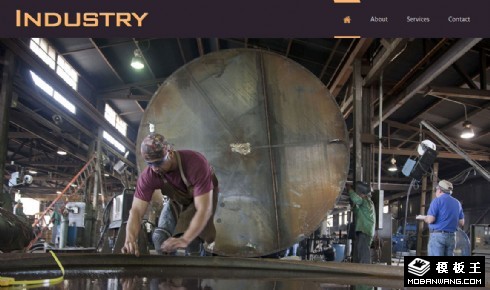 工业生产企业介绍网页模板