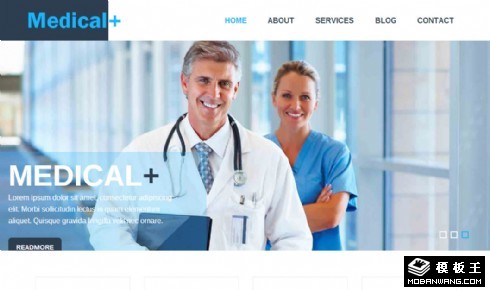 医疗健康服务响应式网页模板