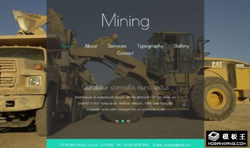 挖掘机机械工业响应式网站模板