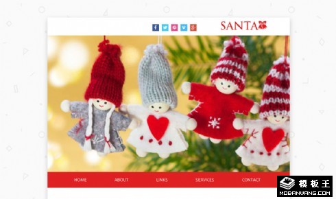 圣诞节之屋响应式网页模板