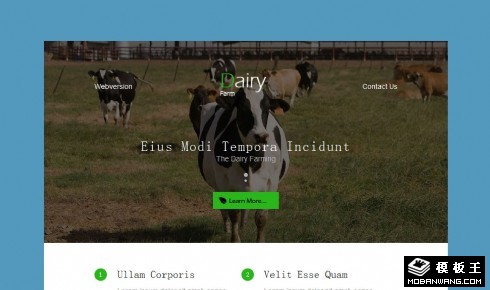 奶牛牧场响应式网页模板