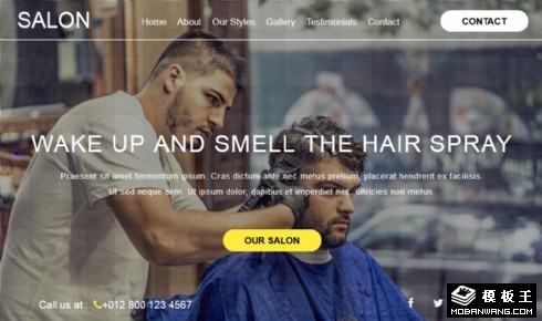 发型艺术沙龙响应式网页模板