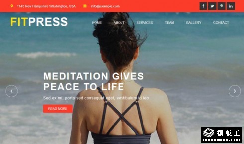 瑜伽健身培训响应式网页模板
