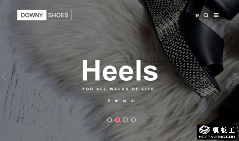 运动鞋设计展示响应式网页模板