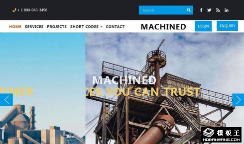 工业机械生产动态响应式网页模板