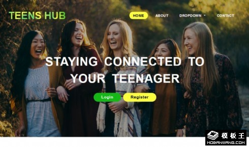青少年活动中心响应式网站模板