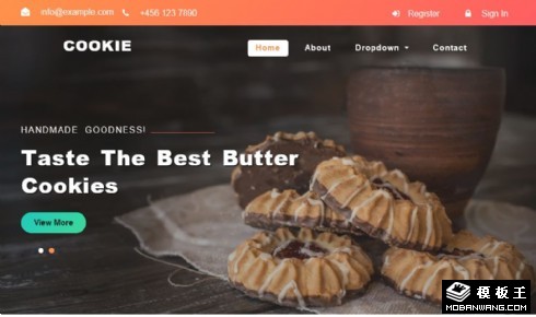 西饼甜点店响应式网页模板
