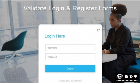 登录注册验证表单网页模板