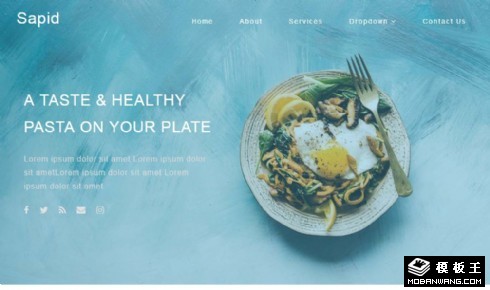 健康风味意大利餐厅响应式网站模板
