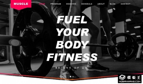 肌肉运动健身响应式网站模板