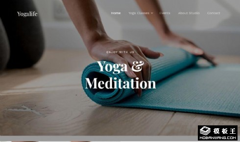 瑜伽冥想课程动态响应式网站模板