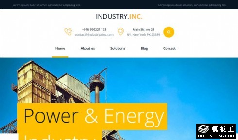 电力能源工业响应式网页模板