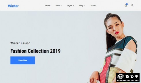 流行鞋服展示商城响应式网站模板