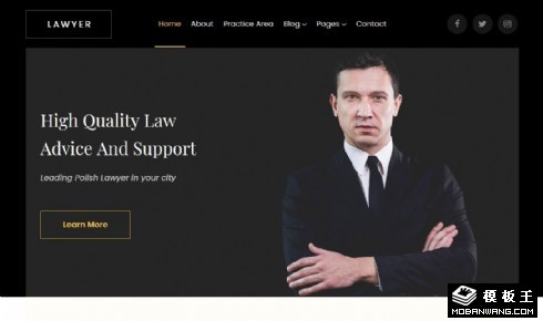 法律咨询与支持响应式网页模板