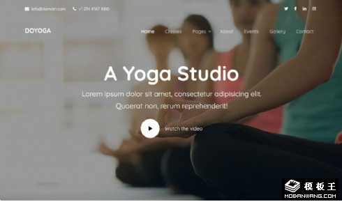 瑜伽公开课展示响应式网页模板