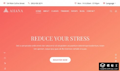 减压瑜伽响应式网页模板
