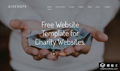 慈善基金会响应式网页模板