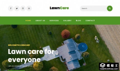 草坪护理服务响应式网页模板