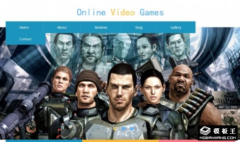 游戏视频播放展示响应式网页模板