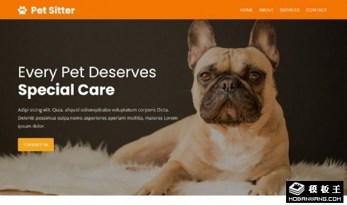 宠物保姆服务响应式网页模板