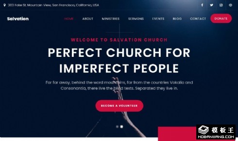 救世教堂响应式网页模板