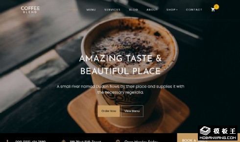 咖啡点心餐厅响应式网页模板