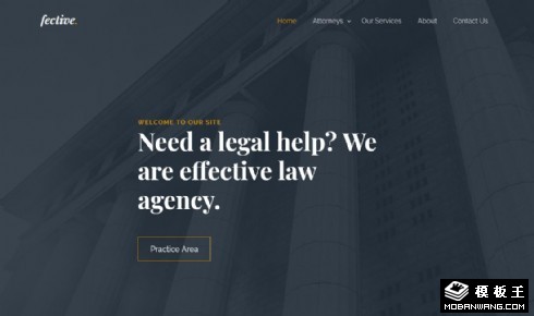 法律诉讼业务展示响应式网页模板