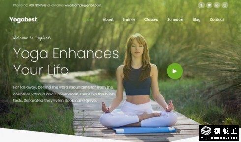 瑜伽冥想舒缓响应式网页模板