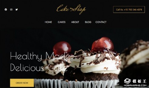 蛋糕工坊响应式网页模板