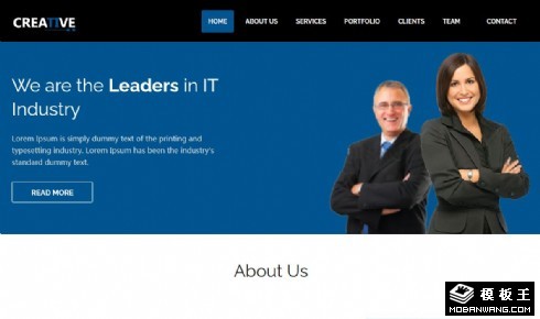 IT技术商业团队响应式网页模板