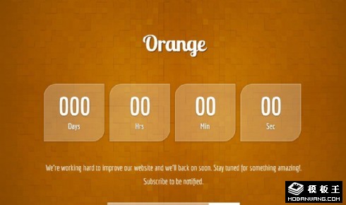 橙墙倒计时响应式网页模板