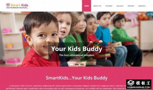 智慧儿童国际教育响应式网页模板