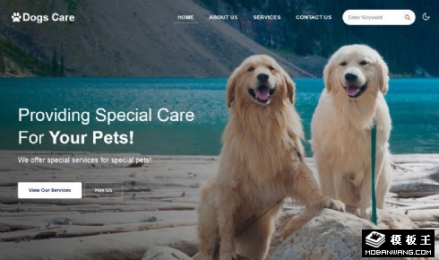 犬类养护中心响应式网页模板