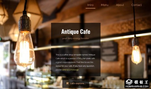 古典装饰咖啡店响应式网页模板