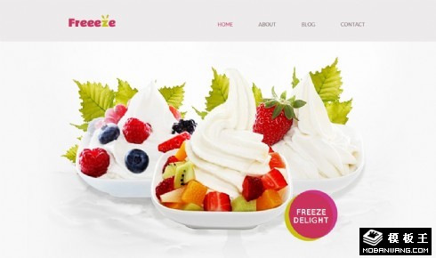 酸奶冰淇淋响应式网页模板
