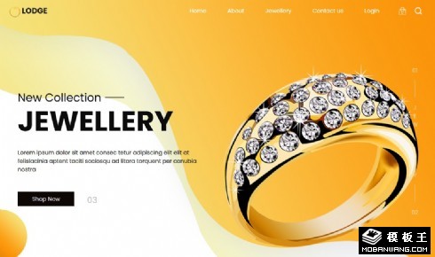 黄金珠宝品牌展示响应式网页模板