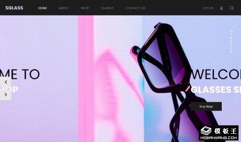 光学眼镜展示响应式网页模板