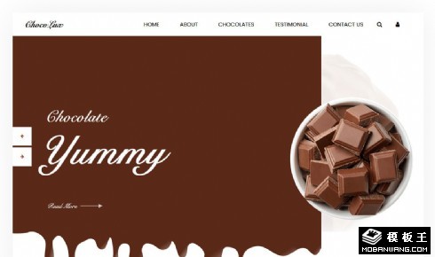 巧克力制品响应式网页模板