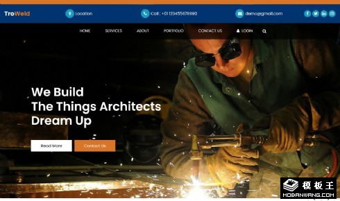 套焊焊接技术服务响应式网页模板