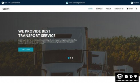 物流货运业务展示响应式网页模板