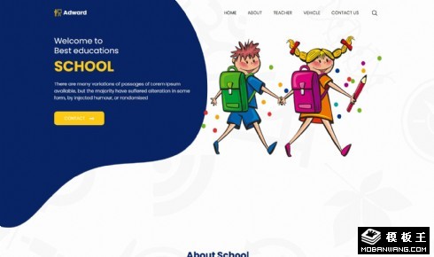 儿童ABC教育响应式网页模板