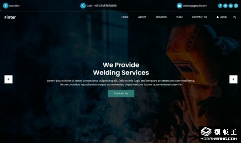 工业焊接工程服务响应式网页模板