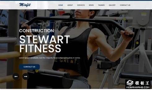 健身项目训练展示响应式网页模板