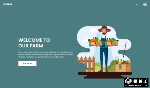 有机农业生态解决方案网页模板