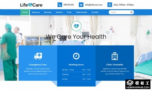 医疗中心服务项目网页模板